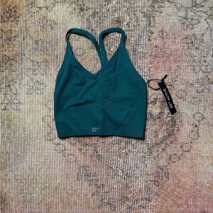 BNWT SET Active Ribbed V Halter Sports Bra in Mojito